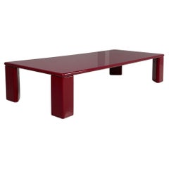 Table basse moderne italienne rouge Ming par Kazuhide Takahama pour Gavina, années 1980
