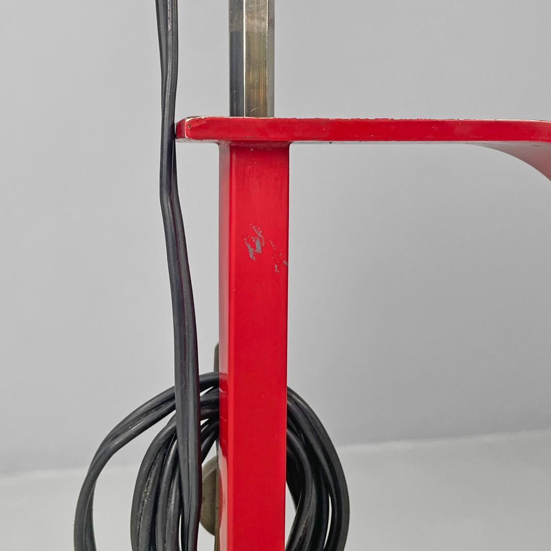 Italian modern red floor lamp Toio by Castiglioni for Flos, 1970s For Sale 7