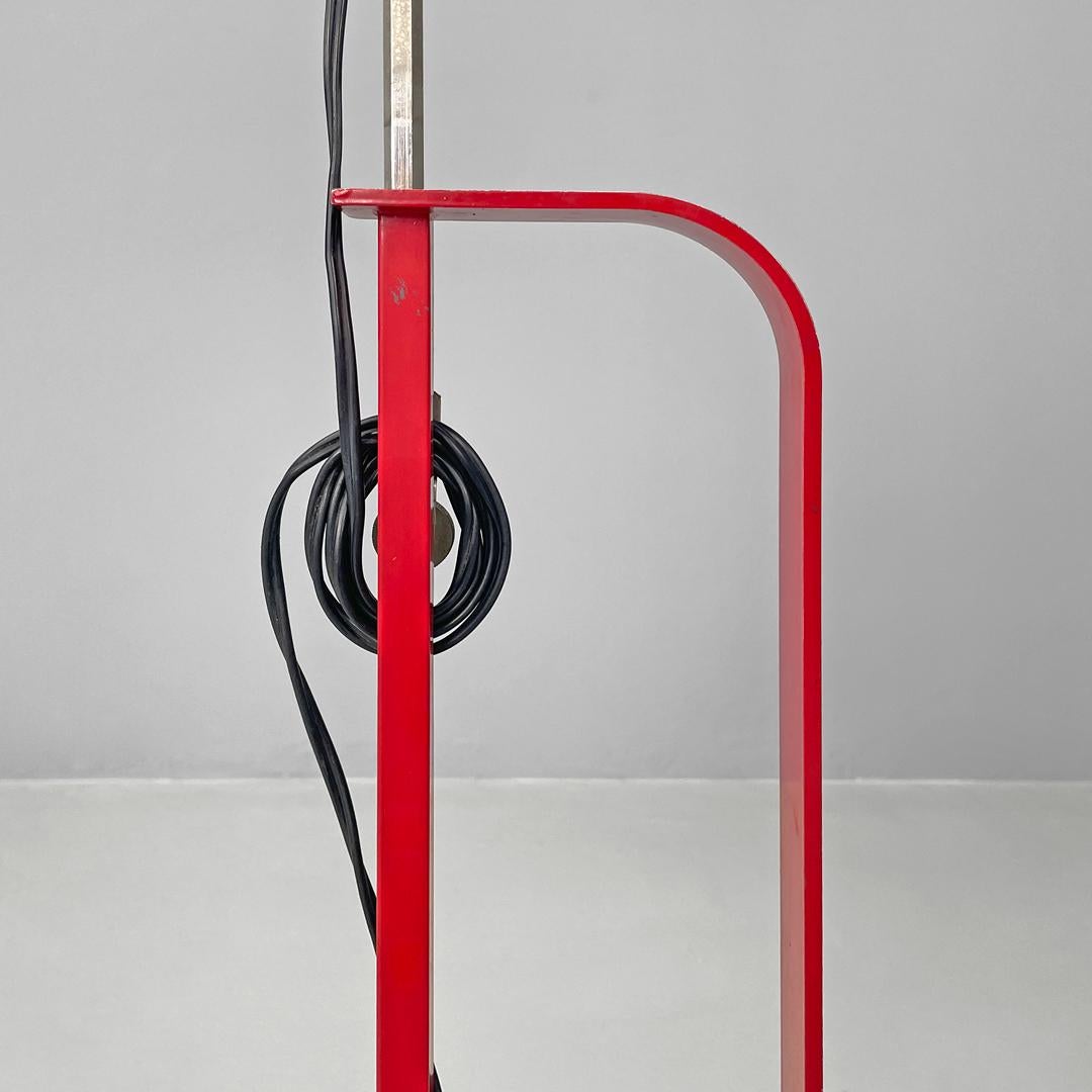 Moderne italienische moderne rote Stehlampe Toio von Castiglioni für Flos, 1970er Jahre im Angebot 9