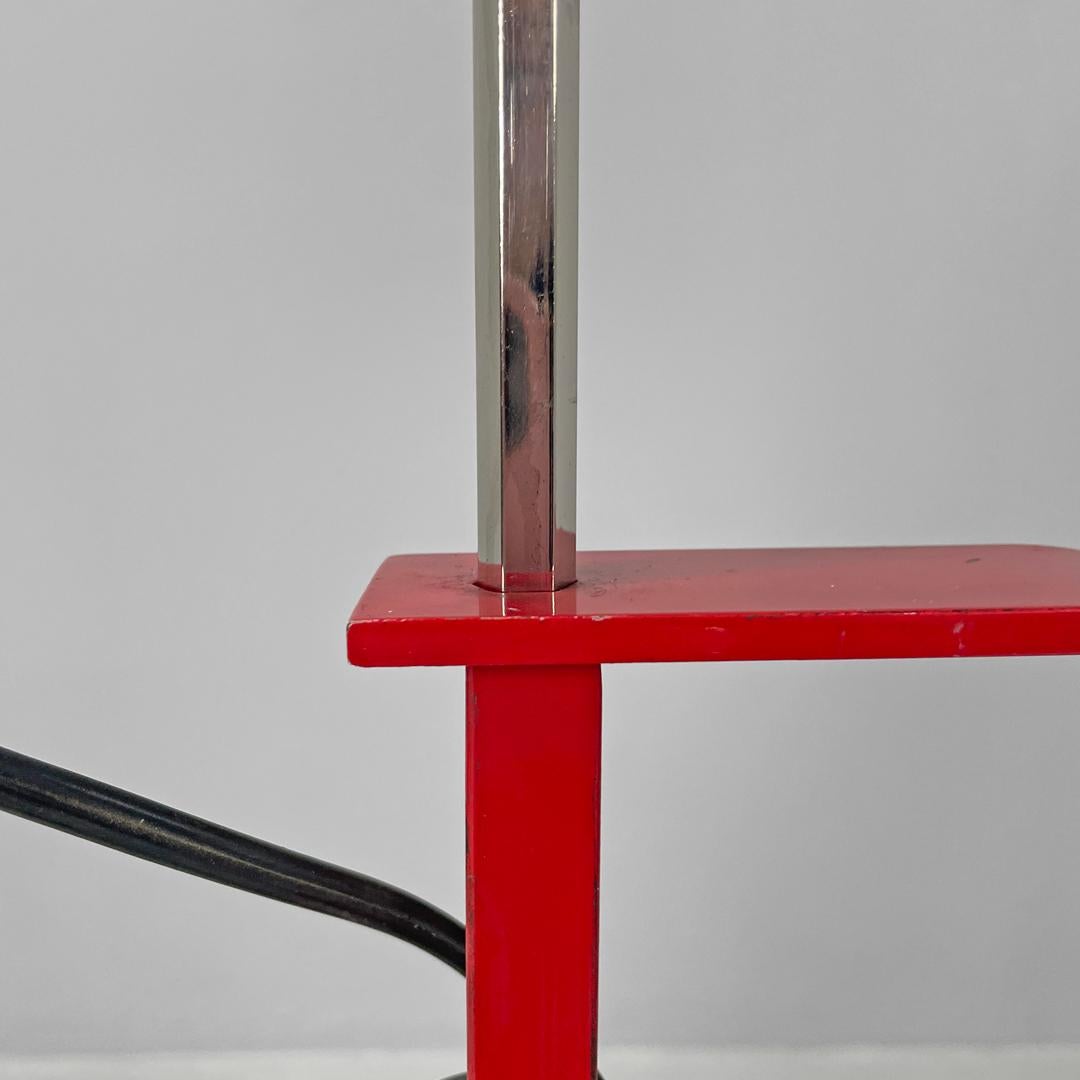 Italian modern red floor lamp Toio by Castiglioni for Flos, 1970s For Sale 9