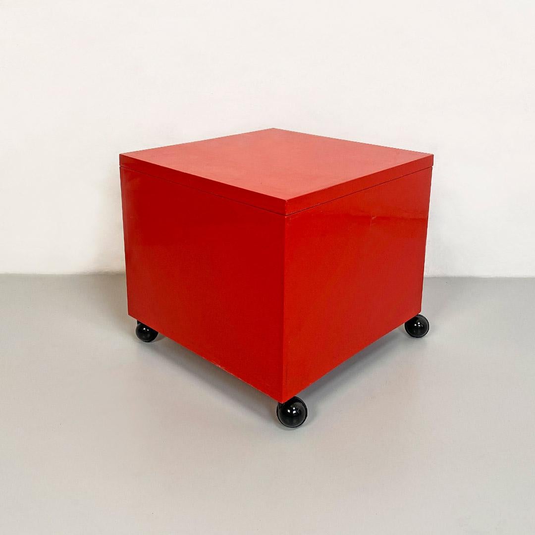 Italian Modern Red Plastic Modular 4602 Chest of Drawers by Fussel Kartell 1970 For Sale 4