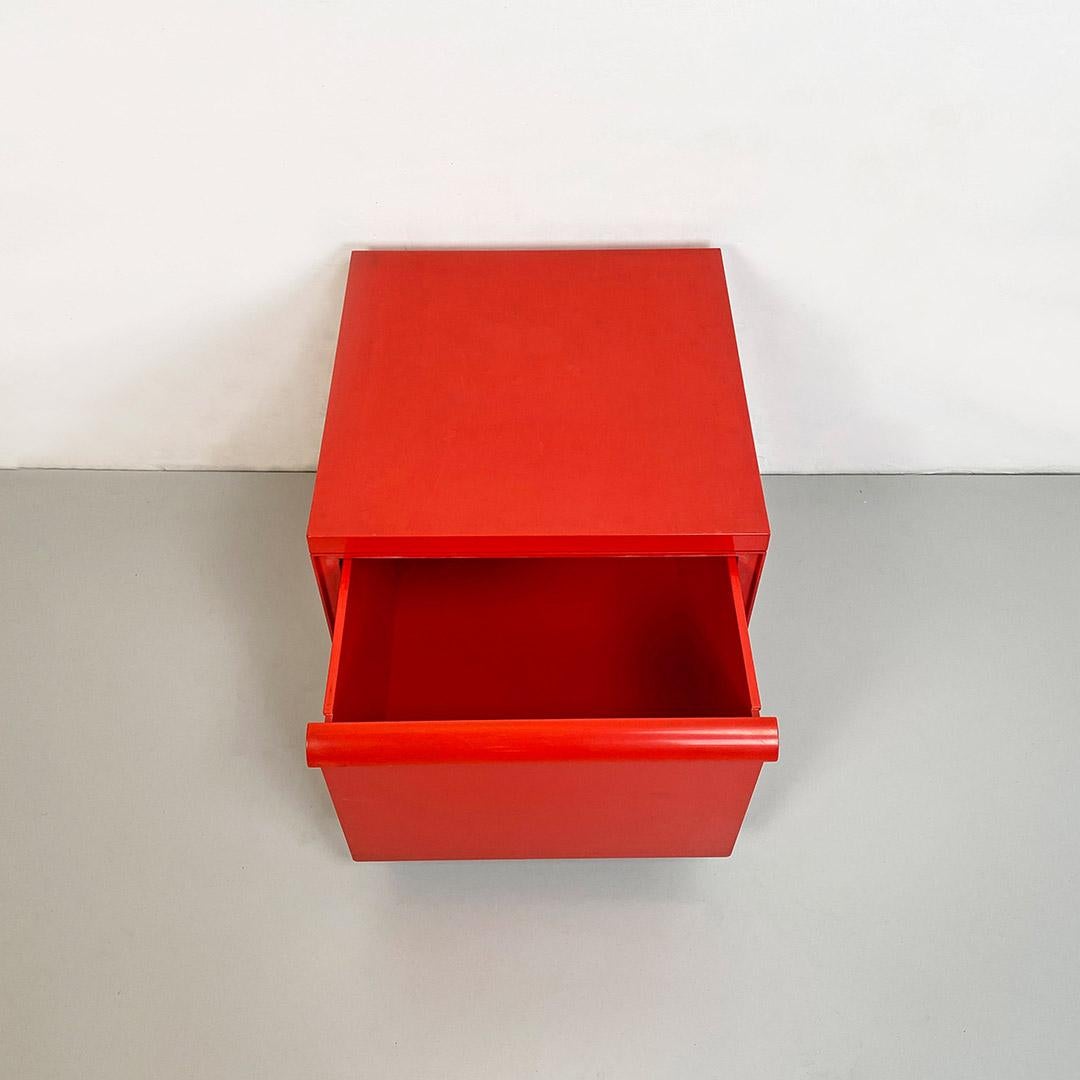 Italian Modern Red Plastic Modular 4602 Chest of Drawers by Fussel Kartell 1970 For Sale 5