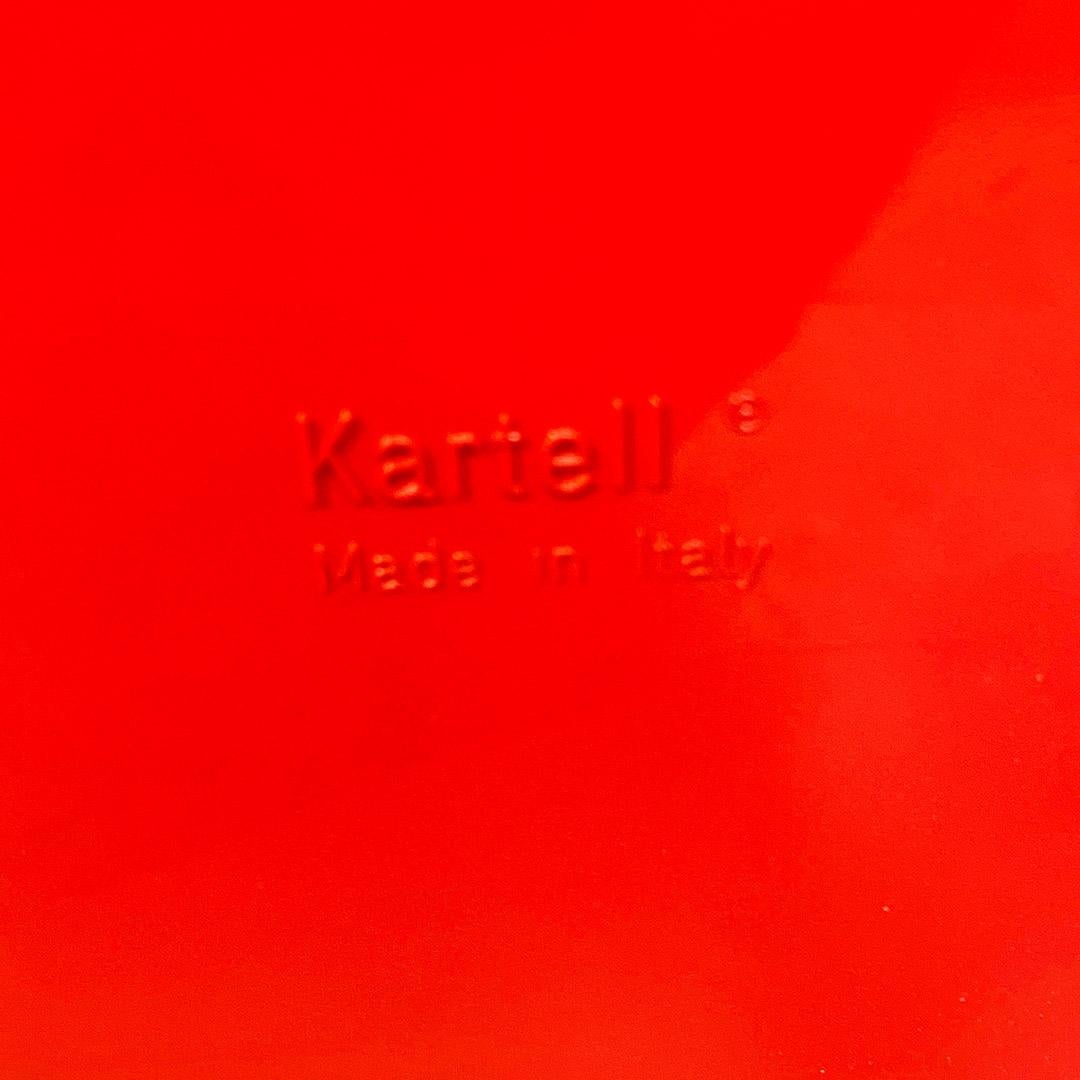 Italian Modern Red Plastic Modular 4602 Chest of Drawers by Fussel Kartell 1970 For Sale 11