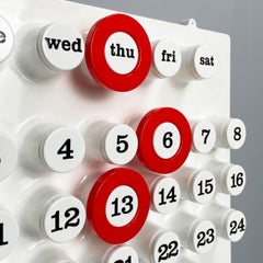 Italian modern red rings for the perpetual wall calendar by Ring A Date, 2020s