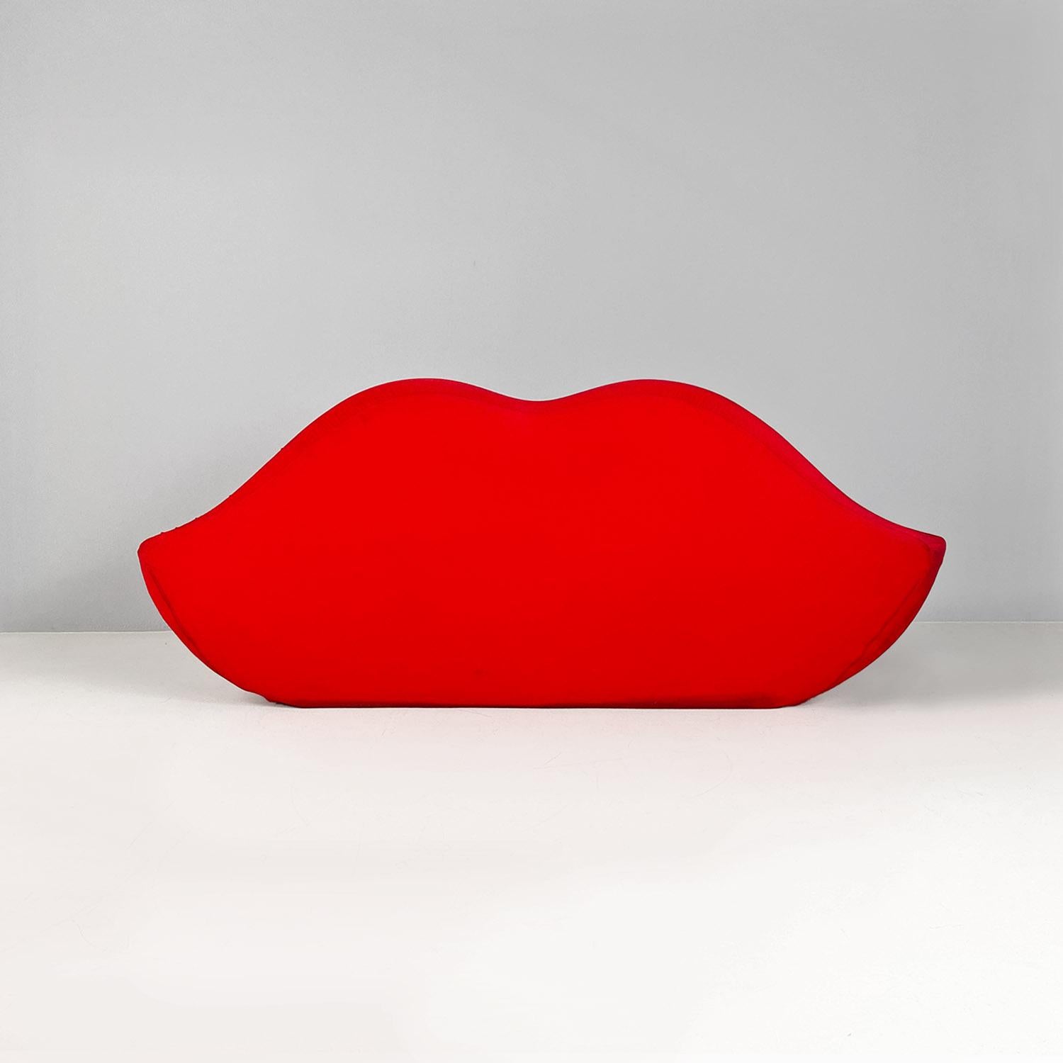 Canapé rouge moderne italien Bocca par Studio 65 pour Gufram, années 1970 en vente 2