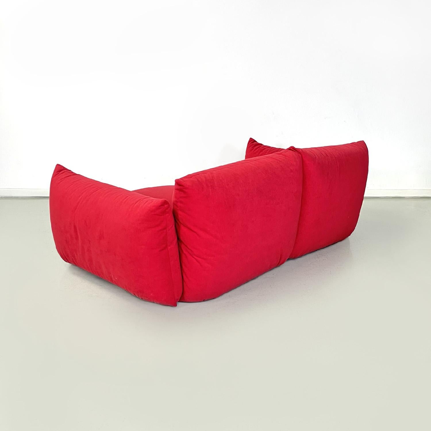 Italian Canapé rouge moderne italien Marenco par Mario Marenco pour Arflex, 1970 en vente