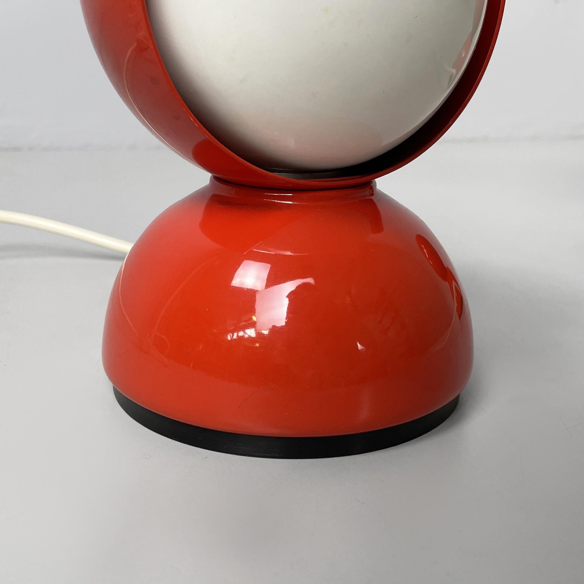 Italienische moderne rote Tischlampen Eclisse von Vico Magistretti für Artemide, 1970er Jahre im Angebot 7