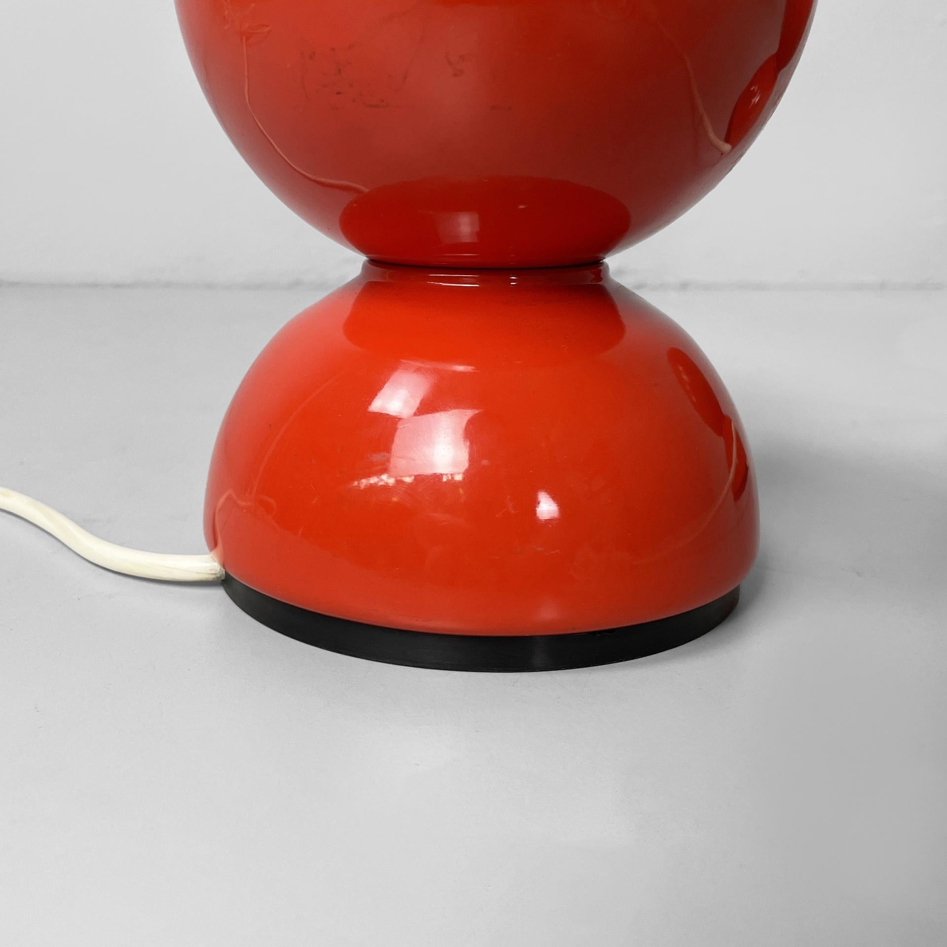 Italienische moderne rote Tischlampen Eclisse von Vico Magistretti für Artemide, 1970er Jahre im Angebot 8