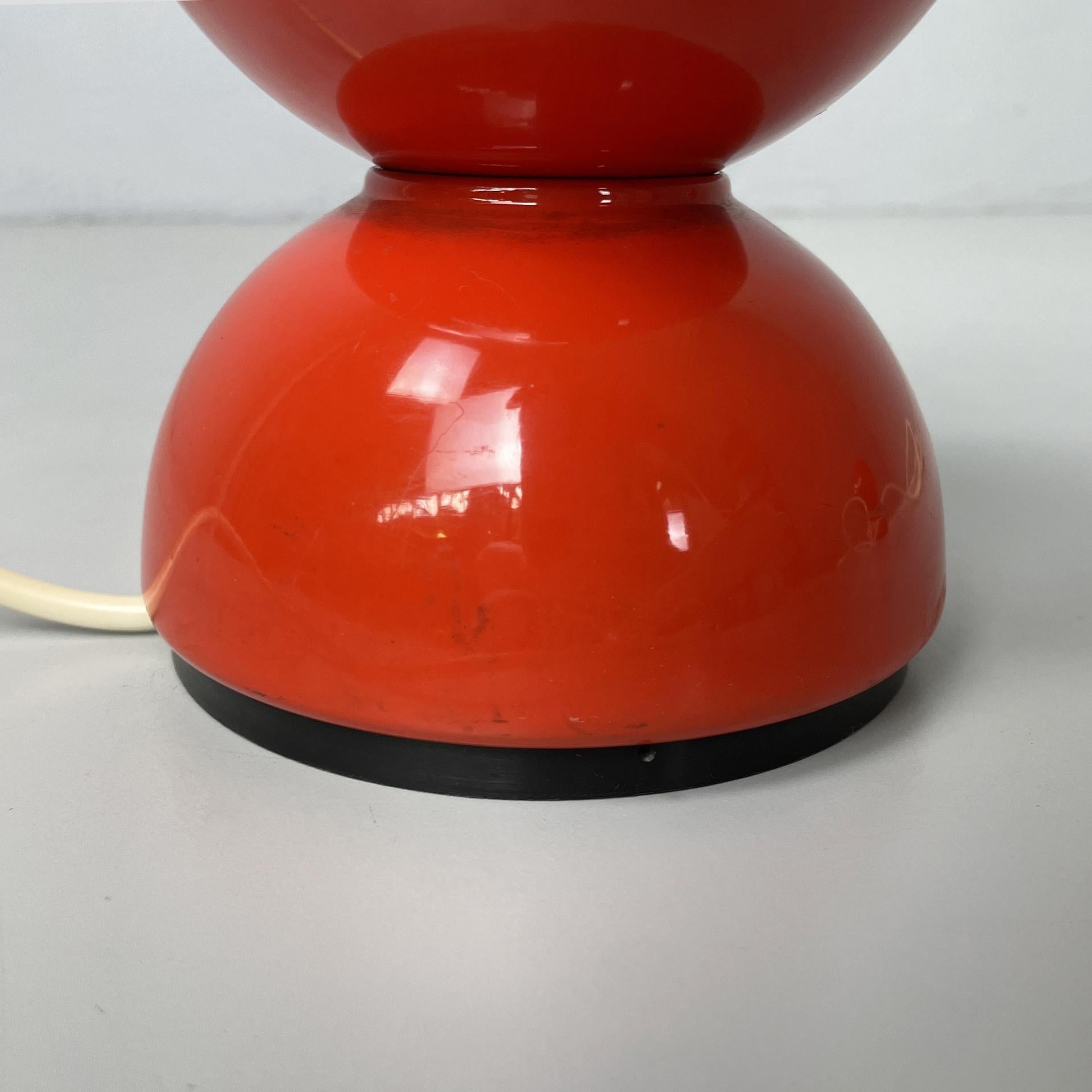 Italienische moderne rote Tischlampen Eclisse von Vico Magistretti für Artemide, 1970er Jahre im Angebot 9