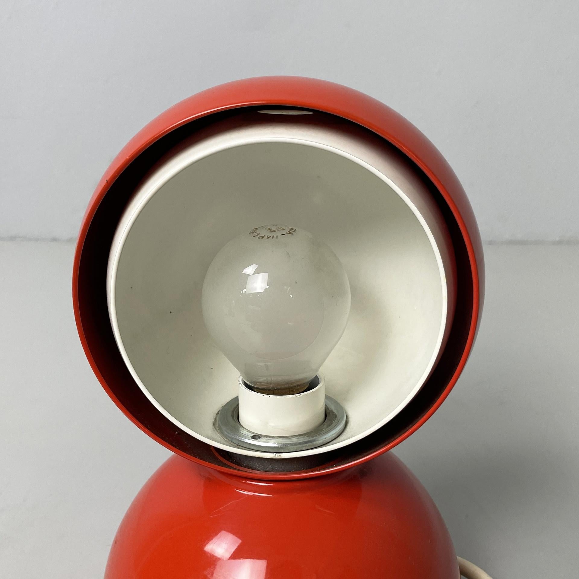 Italienische moderne rote Tischlampen Eclisse von Vico Magistretti für Artemide, 1970er Jahre im Angebot 2