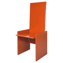 Italian Modern Red Wood Chair Kazuki by Takahama for Simone Gavina, 1960s