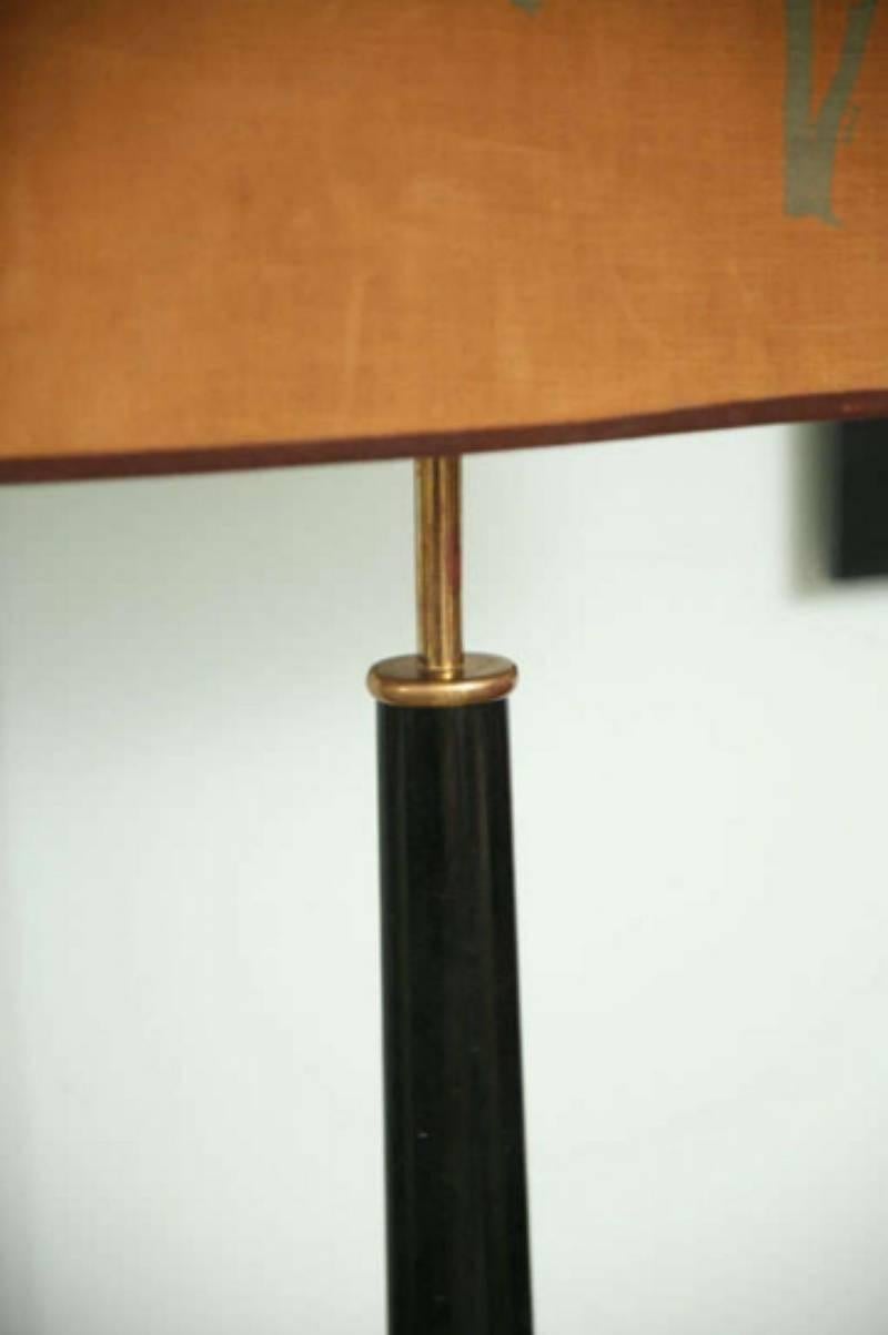 Mid-20th Century Italian Modern Rosewood and Brass Floor Lamp, Gio Ponti