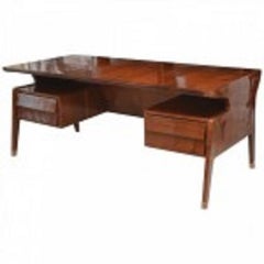 Italian Modern Rosewood Desk, Guglielmo Ulrich