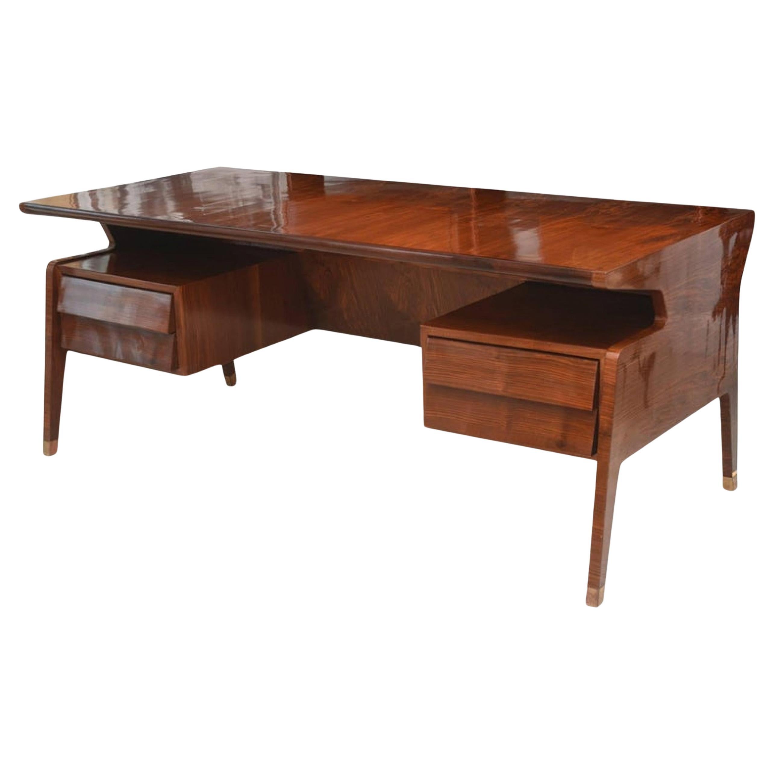 Italian Modern Rosewood Desk, Guglielmo Ulrich