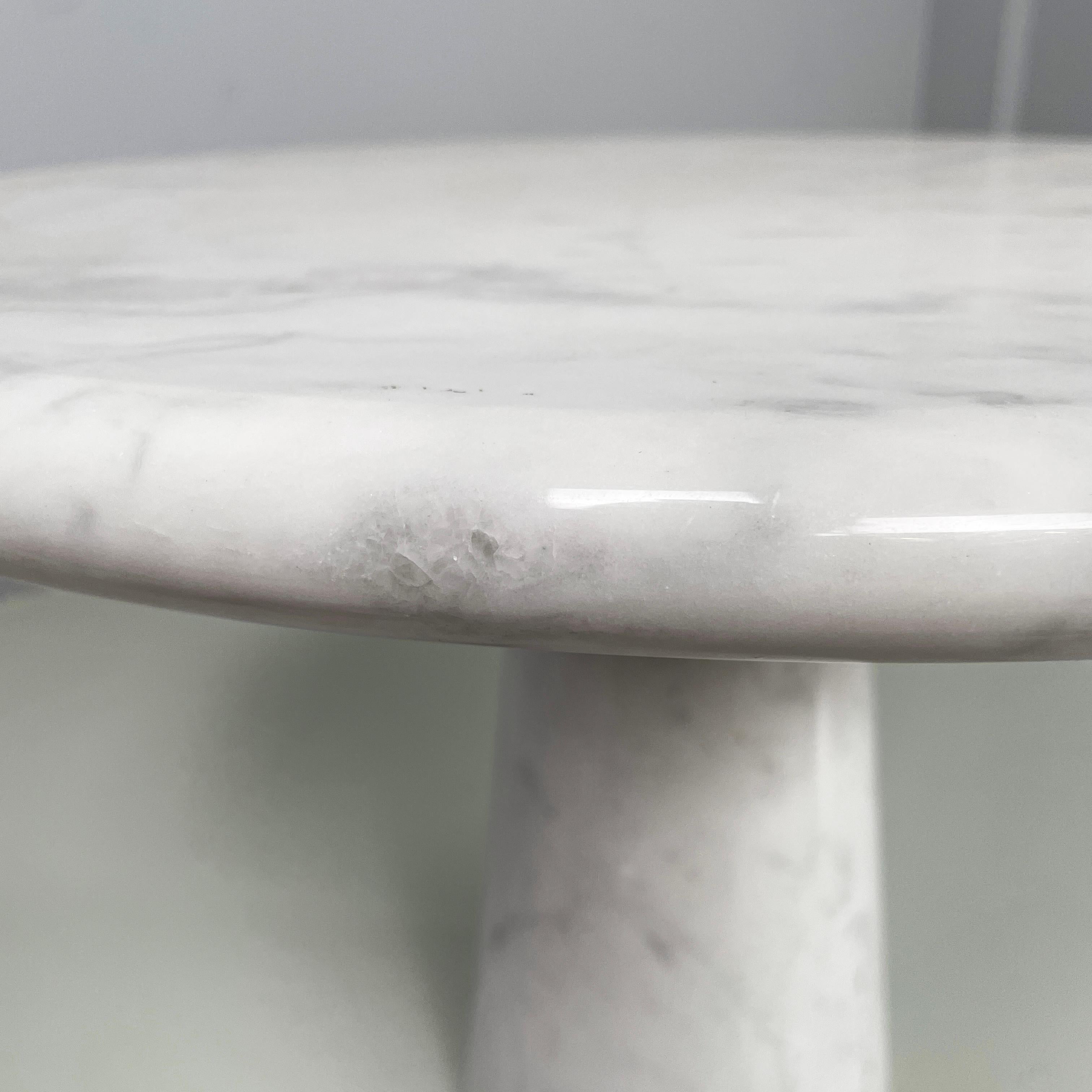 Table basse ronde moderne italienne en marbre, années 1970 en vente 7