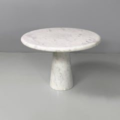Italian modern round coffe table in marble, 1970s