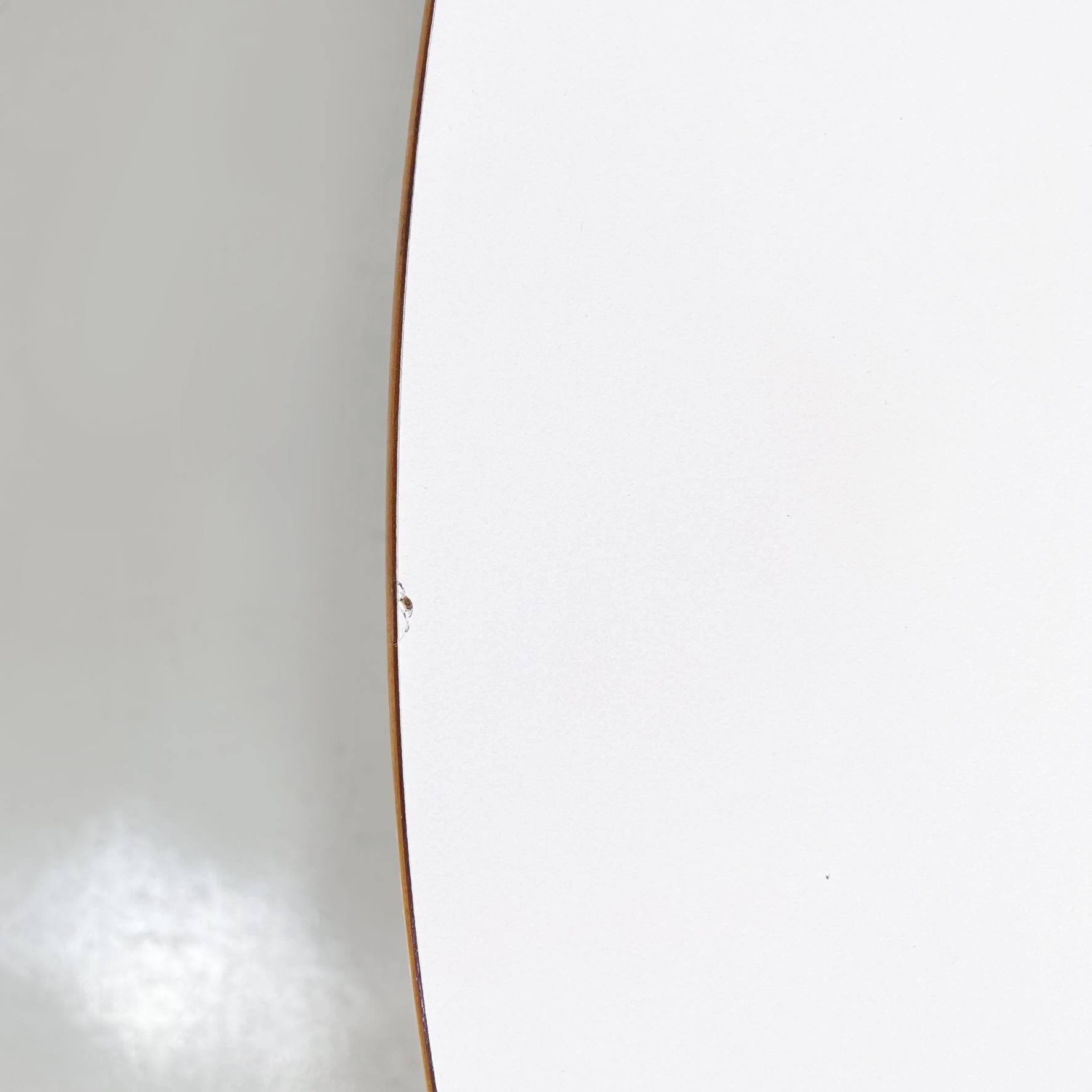 Late 20th Century Italian Modern Round Coffe Table in White Wood and Metal, 1980s For Sale