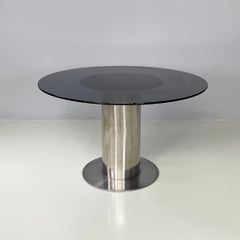 Table de salle à manger ronde italienne Cidonio par Antonia Astori pour Cidue, 1970