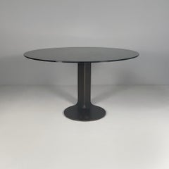 Italian modern round Dining table TL59 by Afra and Tobia Scarpa for Poggi, 1980s