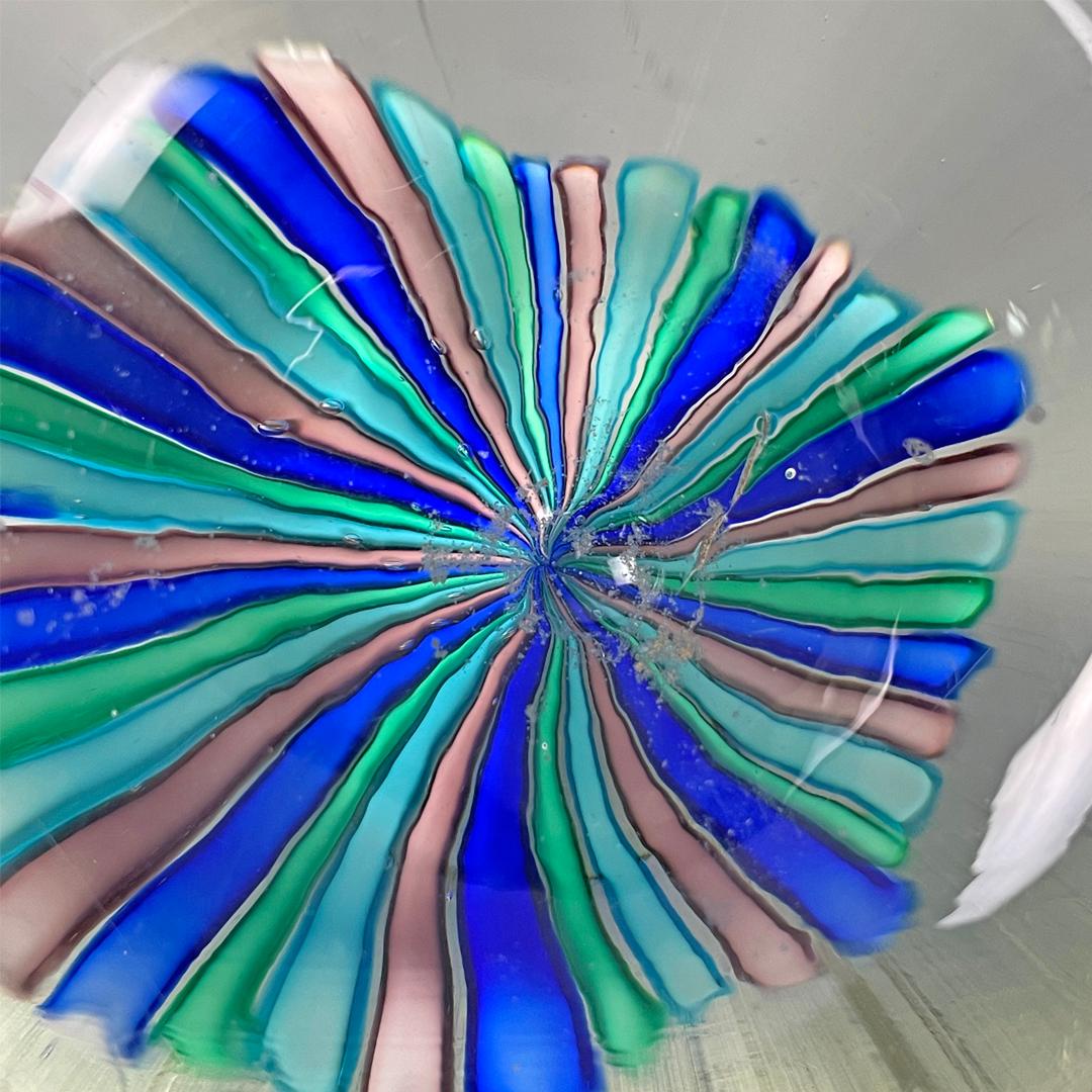 Italienischer moderner runder Türstopper aus mehrfarbigem Murano-Glas, 1980er Jahre im Angebot 4