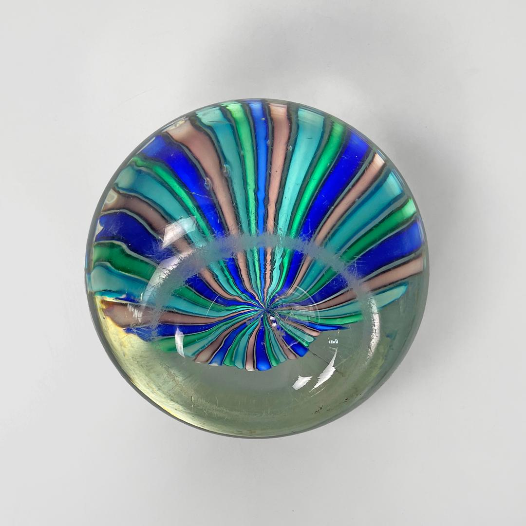 Italienischer moderner runder Türstopper aus mehrfarbigem Murano-Glas, 1980er Jahre im Angebot 5
