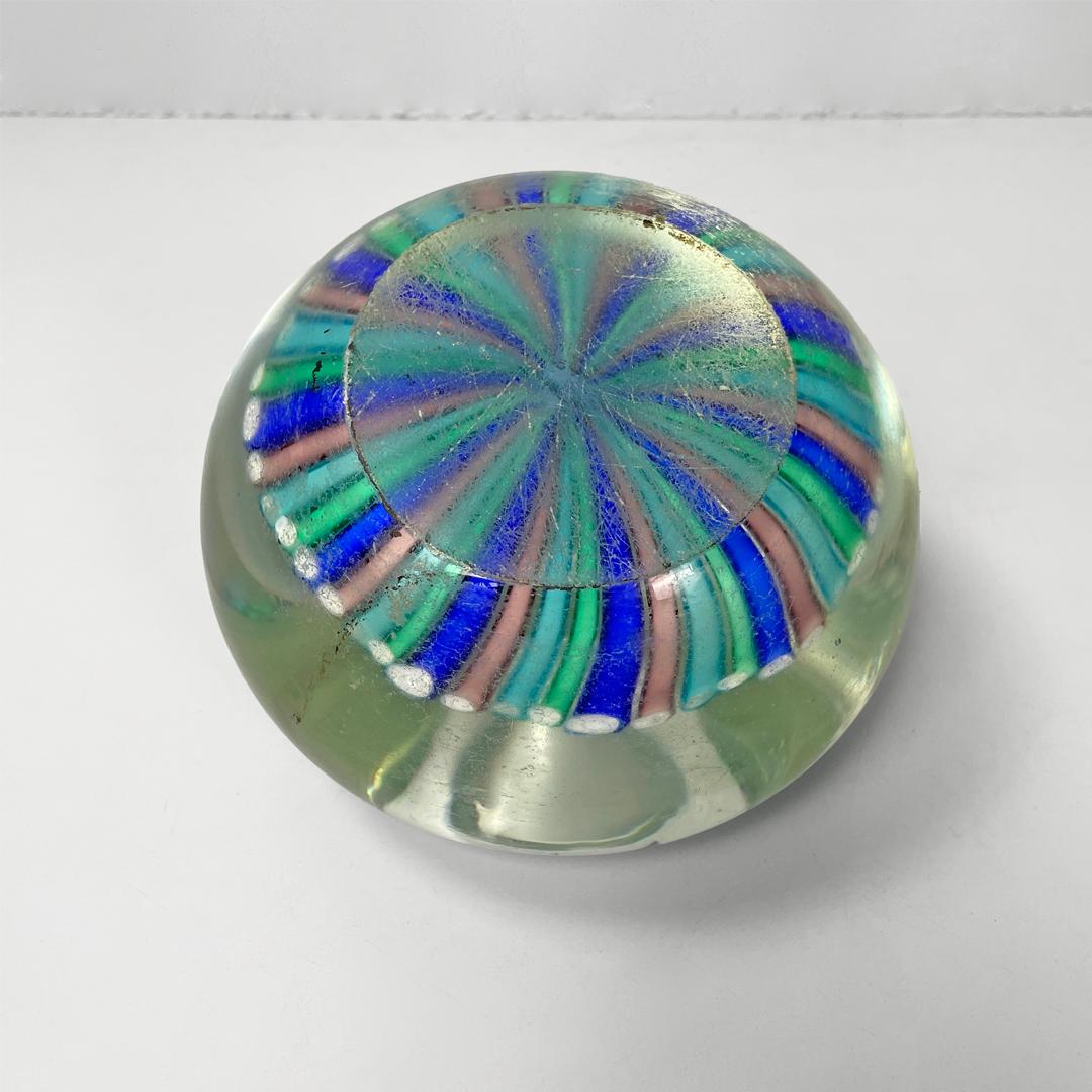 Italienischer moderner runder Türstopper aus mehrfarbigem Murano-Glas, 1980er Jahre im Angebot 6