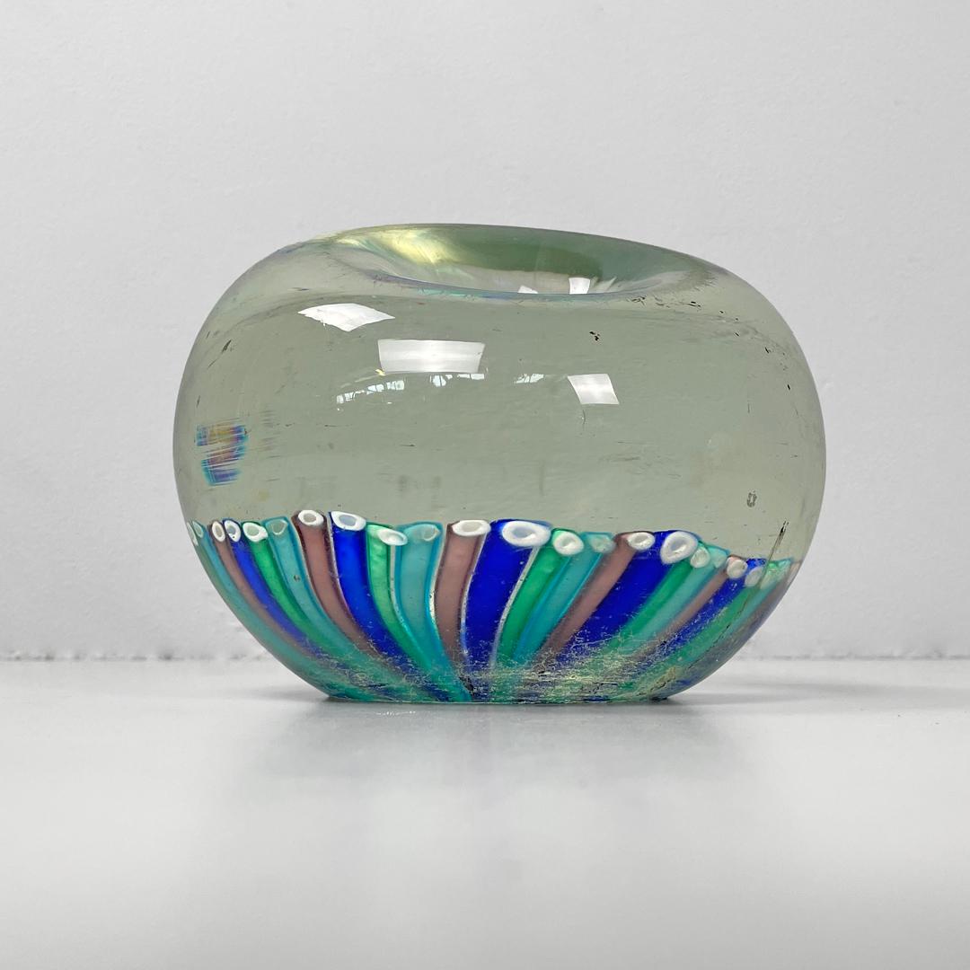 Italienischer moderner runder Türstopper aus mehrfarbigem Murano-Glas, 1980er Jahre im Angebot 7