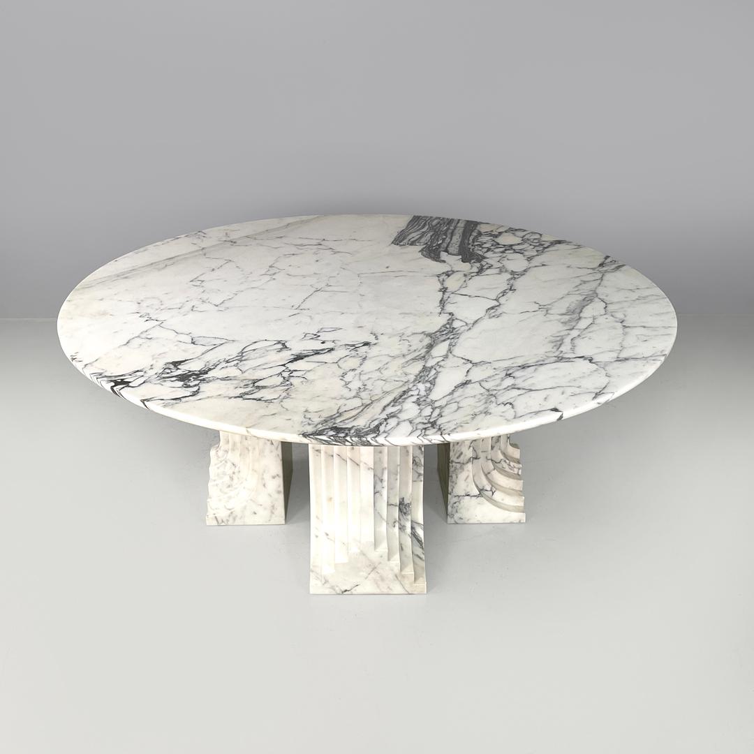 Moderno Tavolo moderno italiano rotondo in marmo Samo di Carlo Scarpa per Simon Gavina, anni '70 in vendita