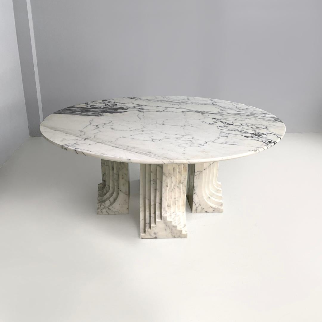 Italiano Tavolo moderno italiano rotondo in marmo Samo di Carlo Scarpa per Simon Gavina, anni '70 in vendita