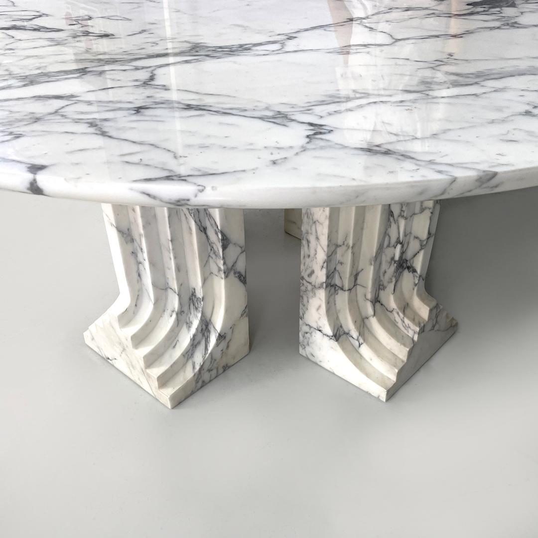 Tavolo moderno italiano rotondo in marmo Samo di Carlo Scarpa per Simon Gavina, anni '70 in vendita 2