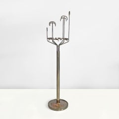 Italian modern round metal floor coat rack Melpomene by BBPR for Artemide, 1970s