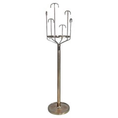 Italian modern round metal floor coat rack Melpomene by BBPR for Artemide, 1970s