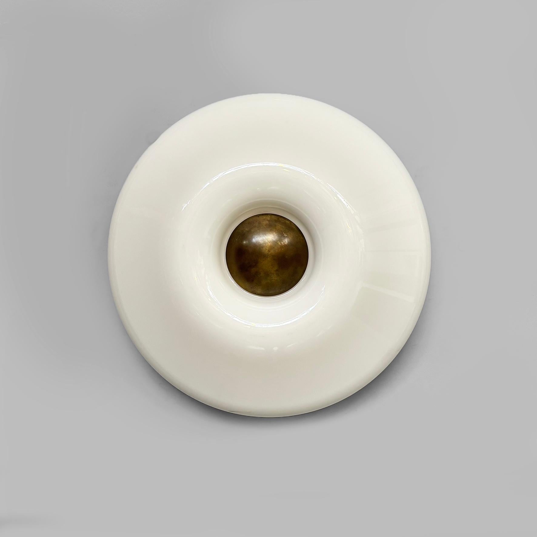 Italian modern round wall lamps in plastic and metal by Valenti, 1970s in vendita 6
