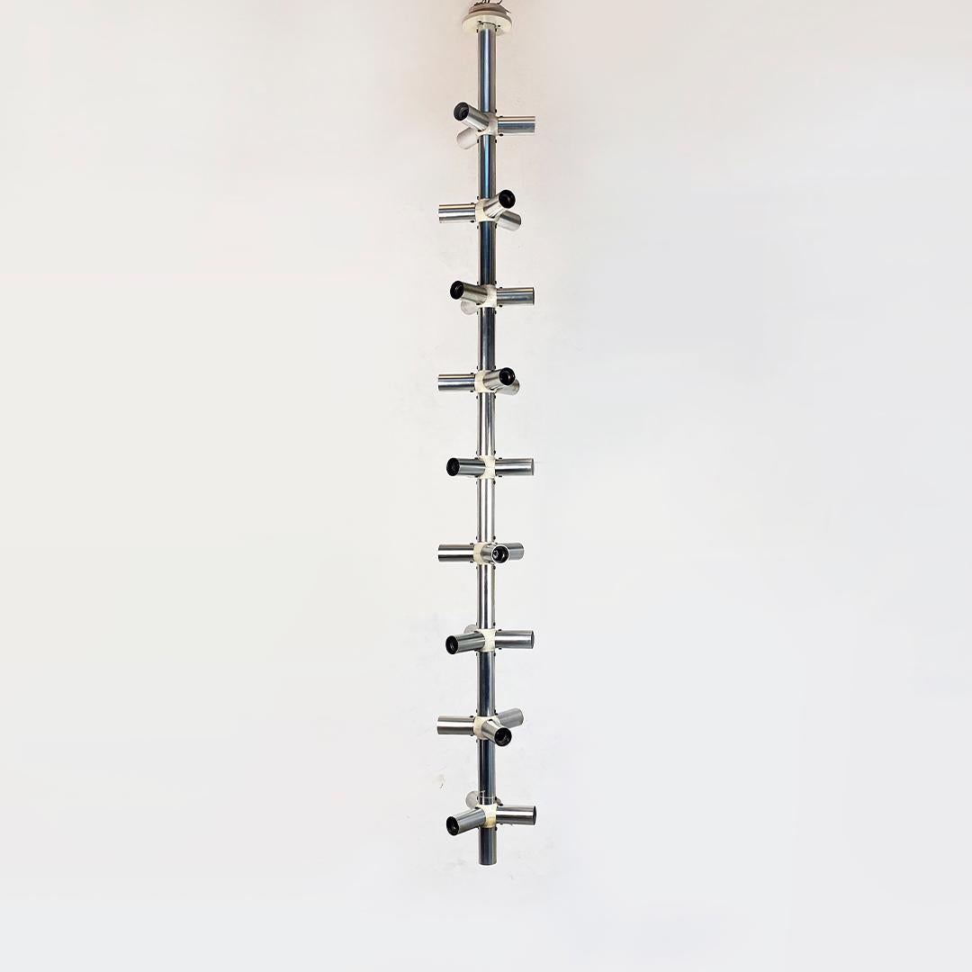 Modern Steel plastic Chandelier Atomic by Haussmann for Swiss Lamps, 1970s For Sale 7