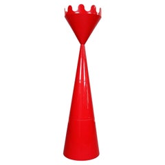 Italian Modern Fiocco Plastic Floor Coat Stand by Terragni Servetto, 1990s