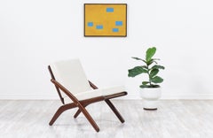 Restaurée par des experts - Chaise longue italienne moderne à ciseaux