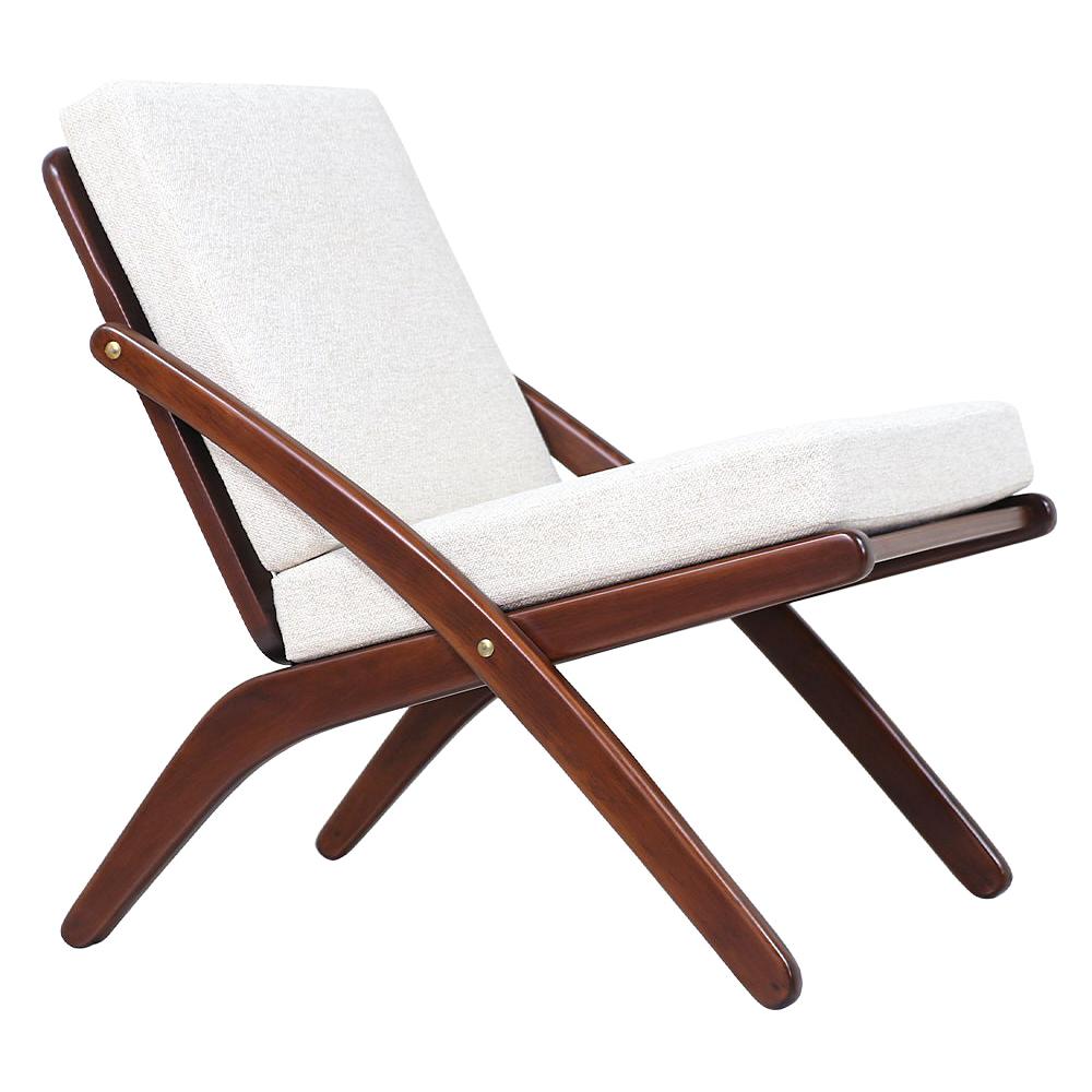 Expertly Restored - Italian Modern "Scissor" Lounge Chair