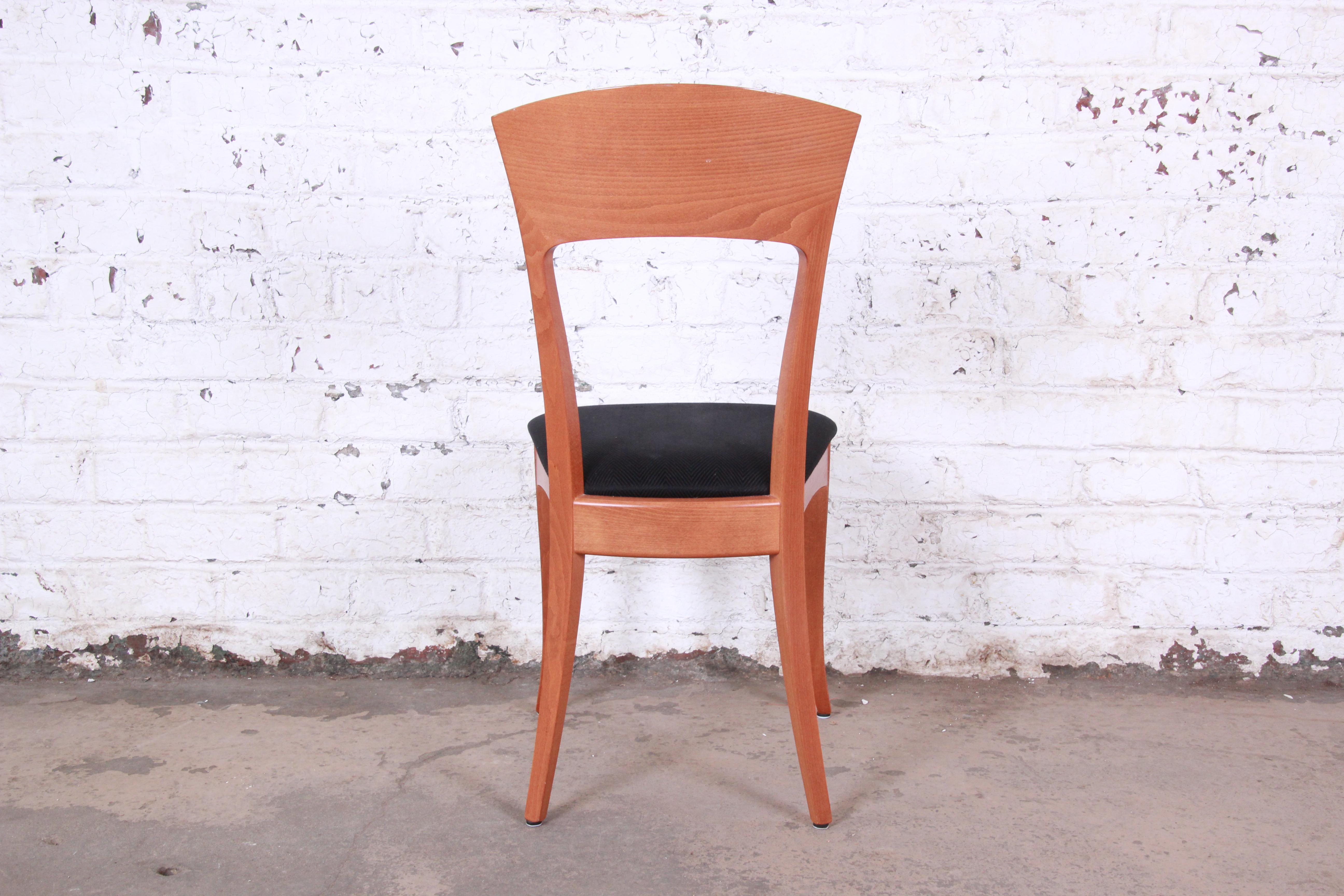 20th Century Italian Modern Sculpted Teak Dining Chairs by a. Sibau, Set of Six