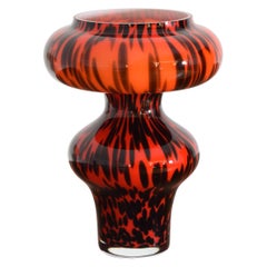 Italian Modern Sculptural Hand-Blown Art Glass Vase, ca. 1970