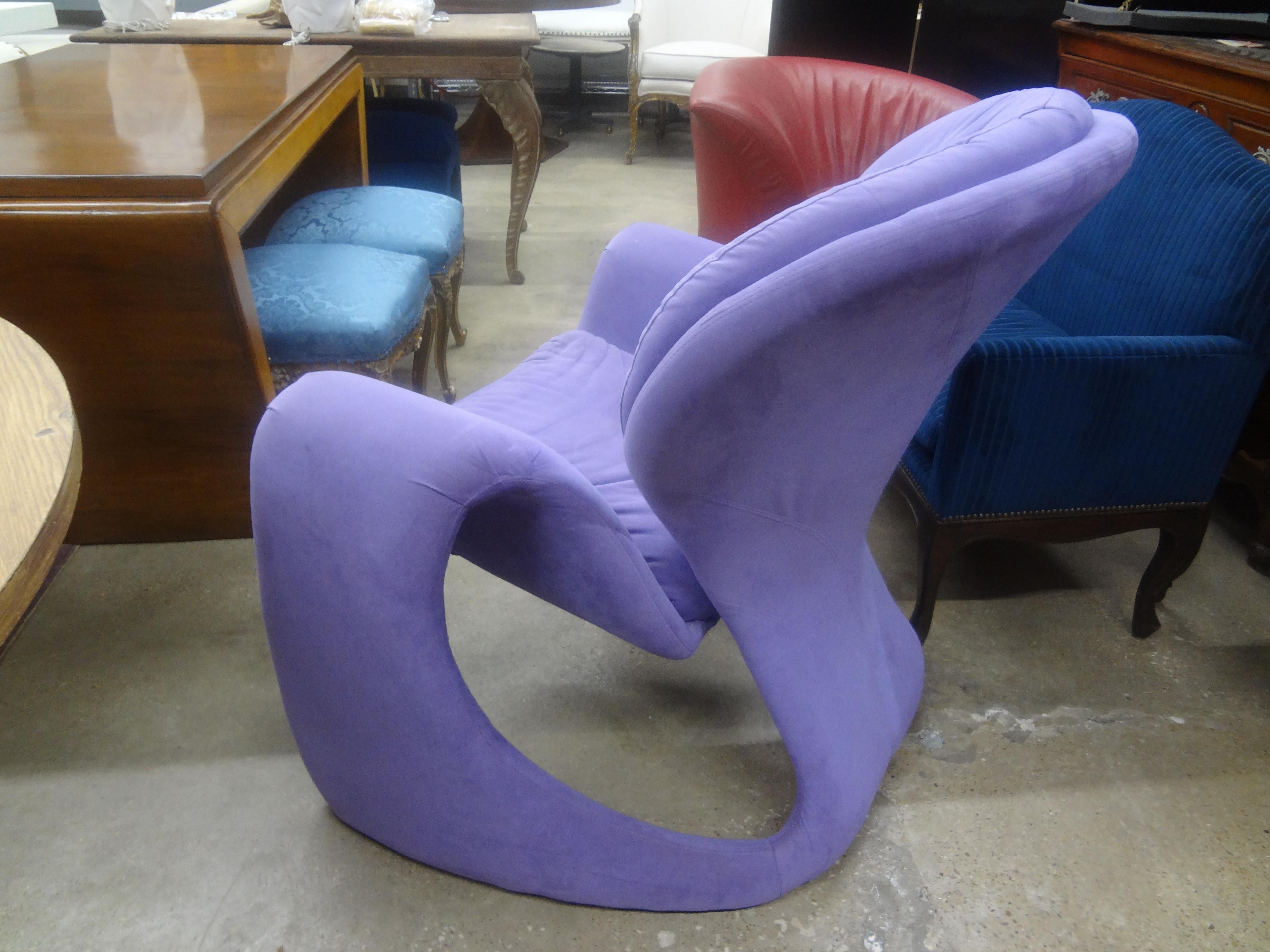 Italian Modern Sculptural Lounge Chair Attributed To Vittorio Introini  For Sale 3