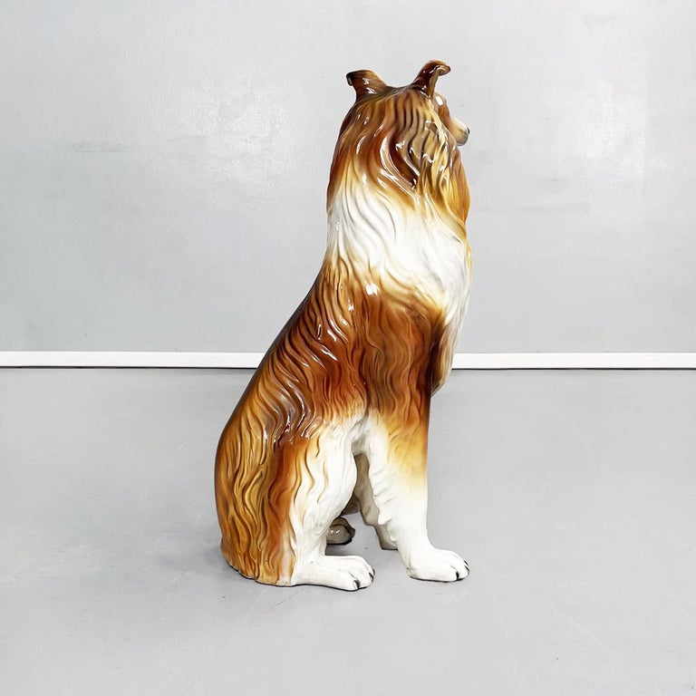 Lot - LARGE CERAMIC VINTAGE ROUGH COLLIE (LASSIE DOG) FIGURE, MADE IN  ITALY, 85CM H