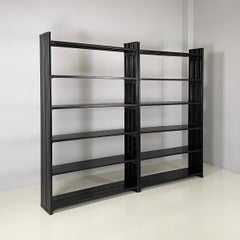 Italian modern Self-supporting bookcases in black plastic by Robots, 1990s