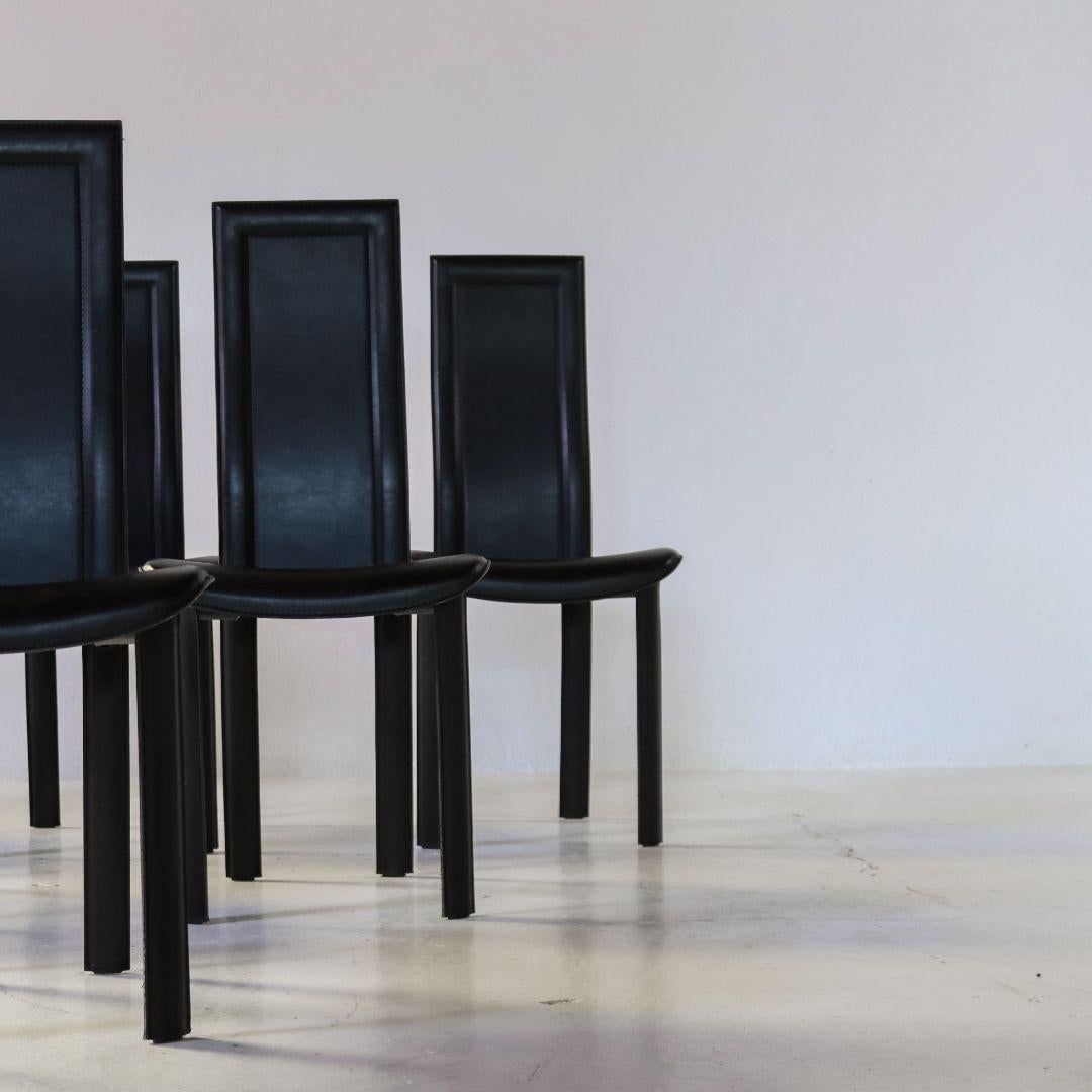 Italian Modern Set of 6 'Elena B' Dining Chairs by Quia Italy 4