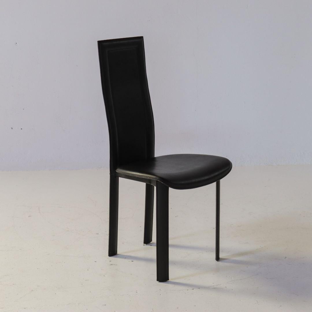 Late 20th Century Italian Modern Set of 6 'Elena B' Dining Chairs by Quia Italy