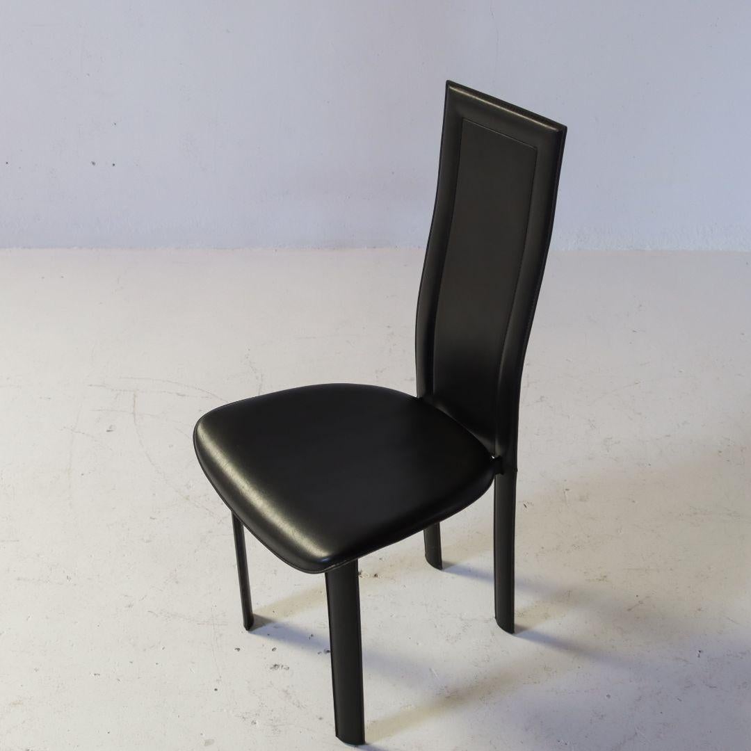Italian Modern Set of 6 'Elena B' Dining Chairs by Quia Italy 1