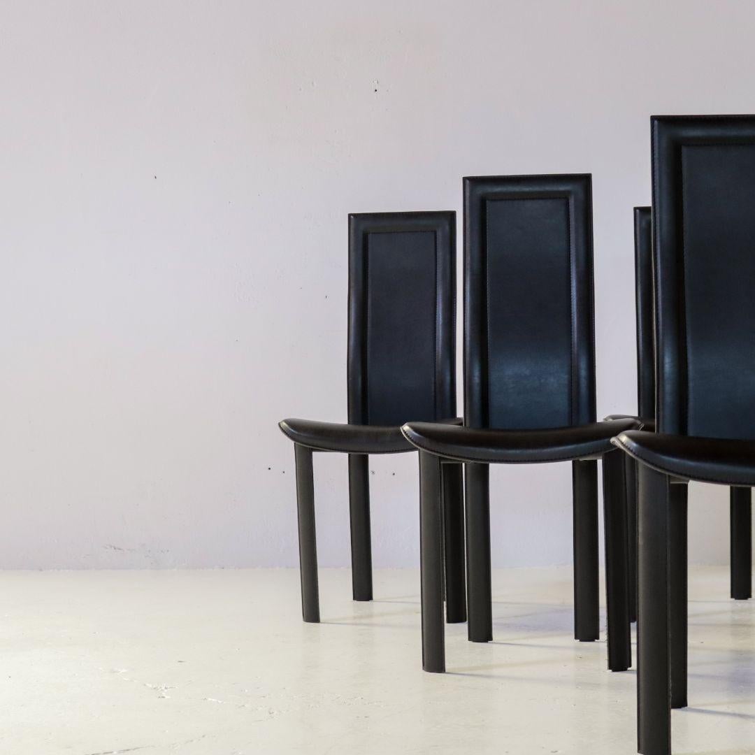 Italian Modern Set of 6 'Elena B' Dining Chairs by Quia Italy 3