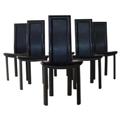 Italian Modern Set of 6 'Elena B' Dining Chairs by Quia Italy
