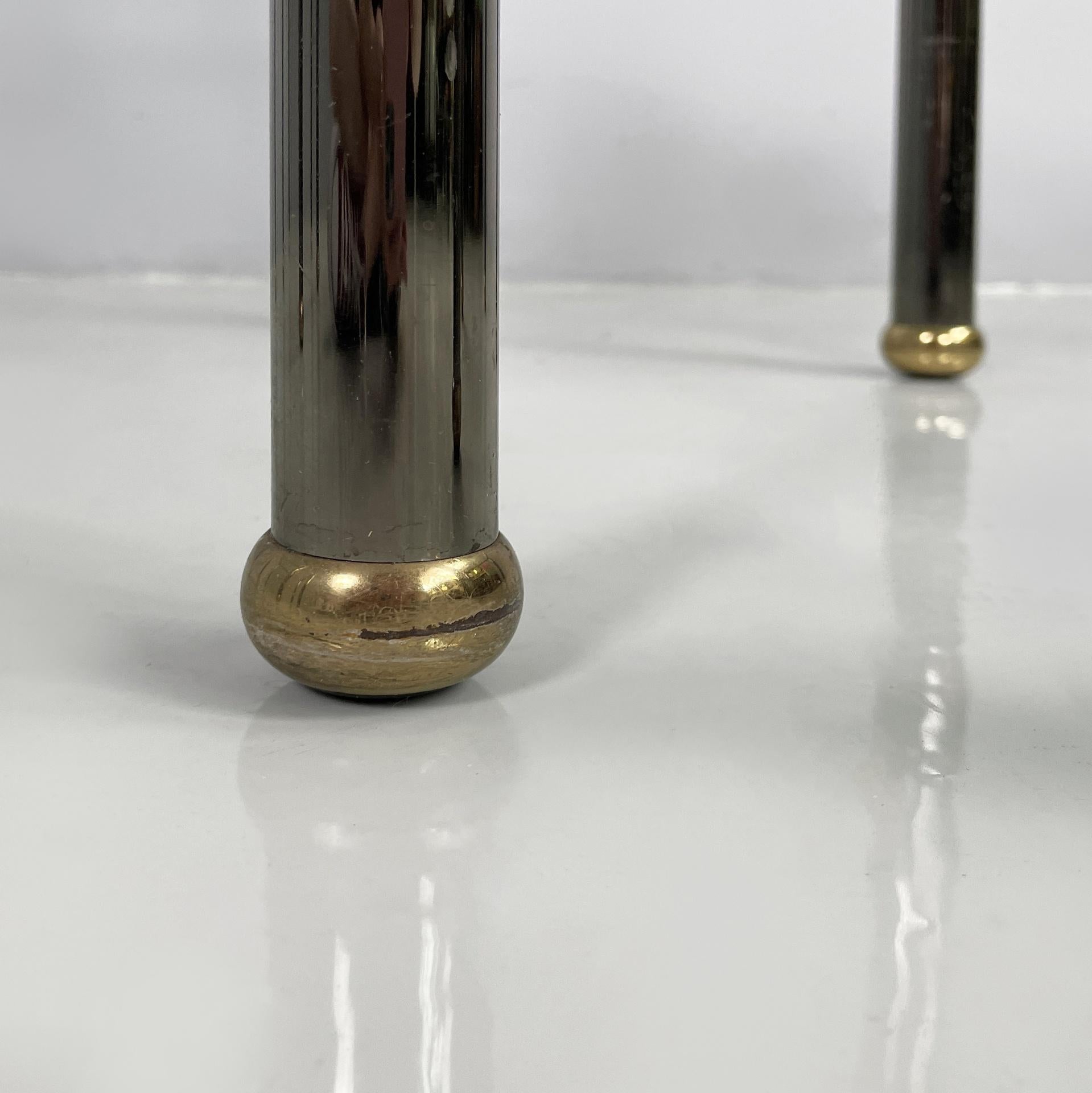 Italian modern set of coffe tables in metal and glass, 1980s For Sale 13