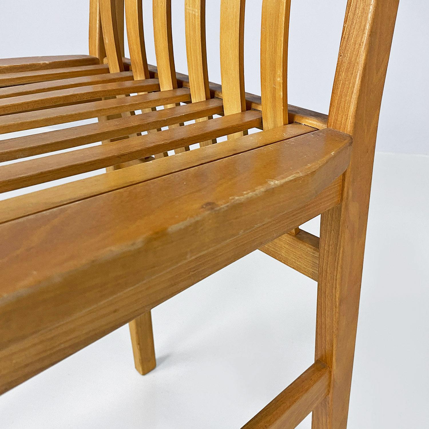Italian modern set of four wooden Milano chairs by Aldo Rossi for Molteni, 1987 For Sale 3
