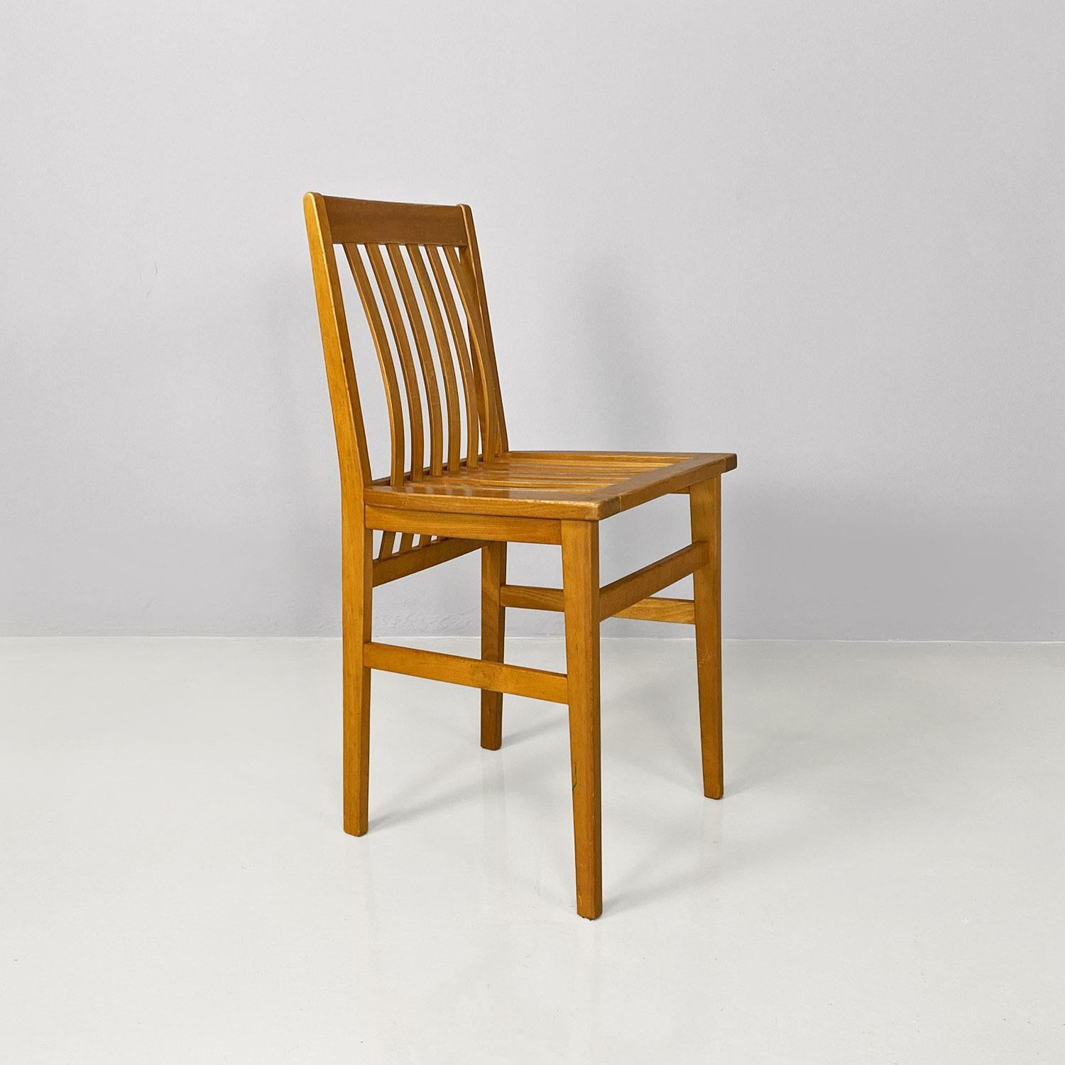Modern Italian modern set of four wooden Milano chairs by Aldo Rossi for Molteni, 1987 For Sale